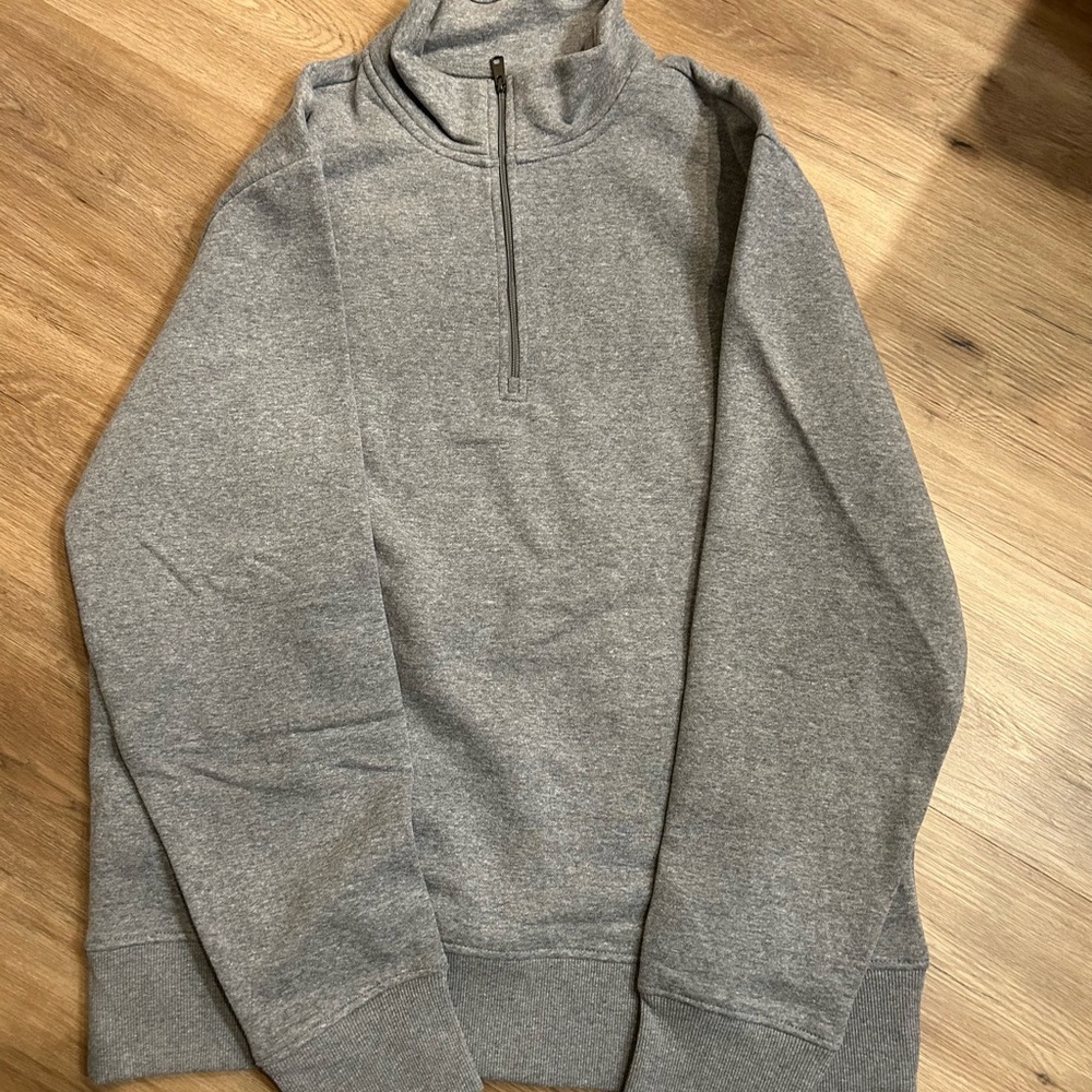 Amazon Essentials Men's Gray Zip-Up Sweater